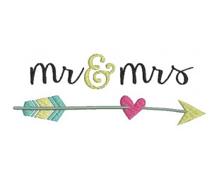 Stickdatei - Mr. & Mrs. Pfeil